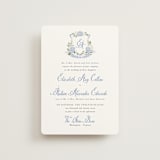 "Sweethearts" - Wedding Invitations in Periwinkle by Design Lotus - Front