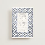 "watercolor tile" - Wedding Invitations in Cobalt by Katharine Watson - Front