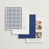 "watercolor tile" - Wedding Invitations in Cobalt by Katharine Watson - Back of Card Options
