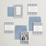 "watercolor tile" - Wedding Invitations in Cobalt by Katharine Watson - Invitation Suite