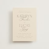 "Formal Elegance" - Wedding Invitations in Latte by Morgan Kendall - Front