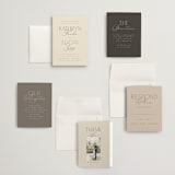 "Formal Elegance" - Wedding Invitations in Latte by Morgan Kendall - Invitation Suite