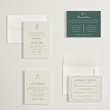 "Pair of Calla Lilies" - Wedding Invitations in Sage by Leah Bisch - Invitation Suite