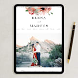 "Cascading Florals" - Wedding Invitations in Rouge by Leah Bisch - FREE Wedding Website