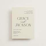"Commonwealth" - Wedding Invitations in Ecru by That Girl Press - Front