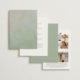 "watercolor flowers crest" - Wedding Invitations in Moss by Cass Loh - Back of Card Options