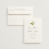 "Limelight" - Wedding Invitations in Linen by Olivia Kanaley Inman - Invitation with Envelope
