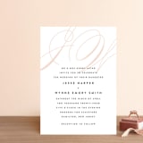 "Twirl Monogram A" - Wedding Invitations in Blush by Ariel Rutland - Front