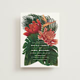 "Tropical Bouquet" - Wedding Invitations in Basil by Elly - Front