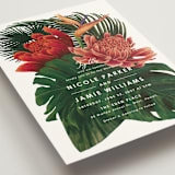 "Tropical Bouquet" - Wedding Invitations in Basil by Elly - Detail