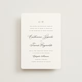 "Classically Elegant" - Wedding Invitations in Snow by Brandy Folse - Front