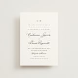 "Classically Elegant" - Wedding Invitations in Snow by Brandy Folse - Front