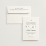"Classically Elegant" - Wedding Invitations in Snow by Brandy Folse - Invitation with Envelope