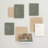 "Modern Bookmark" - Wedding Invitations in Cactus by Jill Means - Invitation Suite