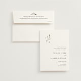 "Gentle Whisper" - Wedding Invitations in Cotton by Jennifer Postorino - Invitation with Envelope