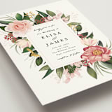 "Blossom" - Wedding Invitations in Blush by Susan Moyal - Detail