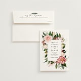 "Blossom" - Wedding Invitations in Blush by Susan Moyal - Invitation with Envelope