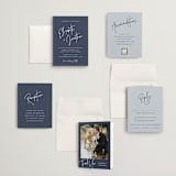 "Marked" - Wedding Invitations in Navy by JoAnn Jinks - Invitation Suite