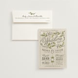 "Rustic Love" - Wedding Invitations in Parchment by GeekInk Design - Invitation with Envelope