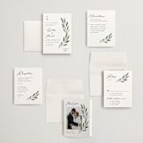 "Pressed Foliage" - Wedding Invitations in Heather by Stacey Meacham - Invitation Suite