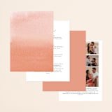 "Watercolor Wreath" - Wedding Invitations in Grapefruit by Yao Cheng Design - Back of Card Options