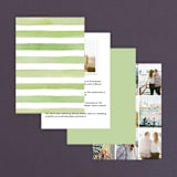 "Watercolor Floral" - Wedding Invitations in Olive by Yao Cheng Design - Back of Card Options