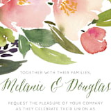 "Watercolor Floral" - Wedding Invitations in Olive by Yao Cheng Design - Detail