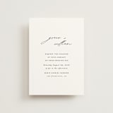 "Delicate Script" - Wedding Invitations in Cotton by Angela Thompson - Front