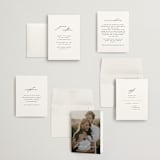 "Delicate Script" - Wedding Invitations in Cotton by Angela Thompson - Invitation Suite