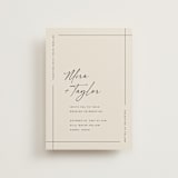 "Modernline" - Wedding Invitations in Cotton by April Astudillo - Front