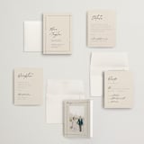 "Modernline" - Wedding Invitations in Cotton by April Astudillo - Invitation Suite