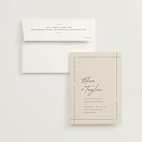 "Modernline" - Wedding Invitations in Cotton by April Astudillo - Invitation with Envelope