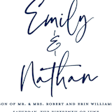 "Semi Formal" - Wedding Invitations in Navy by Kerry Doyle - Detail