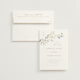"Sweeping Meadow" - Wedding Invitations in Wisteria by Everett Paper Goods - Invitation with Envelope