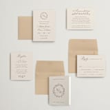 "Delicate monogram" - Wedding Invitations in Ecru by Hooray Creative - Invitation Suite