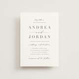 "Simplicity" - Wedding Invitations in Smoke by Amy Ngo - Front