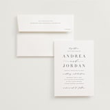 "Simplicity" - Wedding Invitations in Smoke by Amy Ngo - Invitation with Envelope