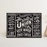 "Slated Forever" - Wedding Invitations in Chalkboard by GeekInk Design - Front