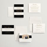 "Fashion District" - Wedding Invitations in Black Tie by Jill Means - Invitation Suite