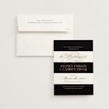 "Fashion District" - Wedding Invitations in Black Tie by Jill Means - Invitation with Envelope
