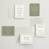 "Handwritten" - Wedding Invitations in Moss by Cass Loh - Invitation Suite