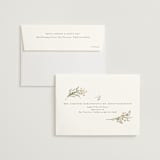 "delicate buds" - Wedding Invitations in Olive by Jennifer Wick - FREE Recipient Addressing