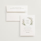"delicate buds" - Wedding Invitations in Olive by Jennifer Wick - Invitation with Envelope