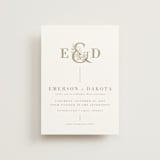 "Floral Ampersand Monogram" - Wedding Invitations in Toffee by Amanda Day - Front