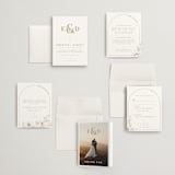 "Floral Ampersand Monogram" - Wedding Invitations in Toffee by Amanda Day - Invitation Suite