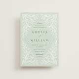 "Fairy Forest" - Wedding Invitations in Sage by Kristen Knechtel - Front