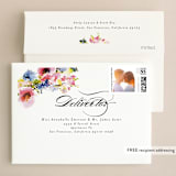 "Technicolor Flora" - Wedding Invitations in Poppy by Angela Marzuki - FREE Recipient Addressing