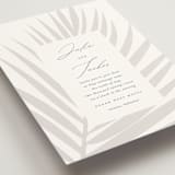 "Faded Palm" - Wedding Invitations in Mist by Lauren Chism - Detail
