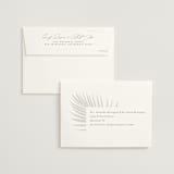 "Faded Palm" - Wedding Invitations in Mist by Lauren Chism - FREE Recipient Addressing