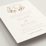 "Roses Crest" - Wedding Invitations in Pomegranate by Everett Paper Goods - Detail